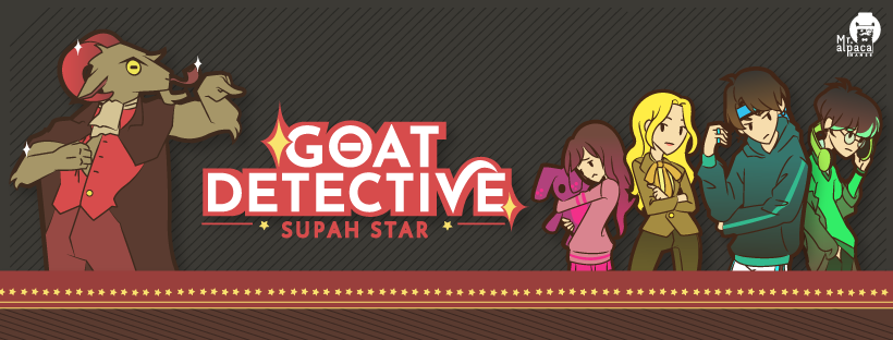 Goat Detective Supah Star, indie game, made in colombia, tan grande y jugando, mr alpaca, mister alpaca