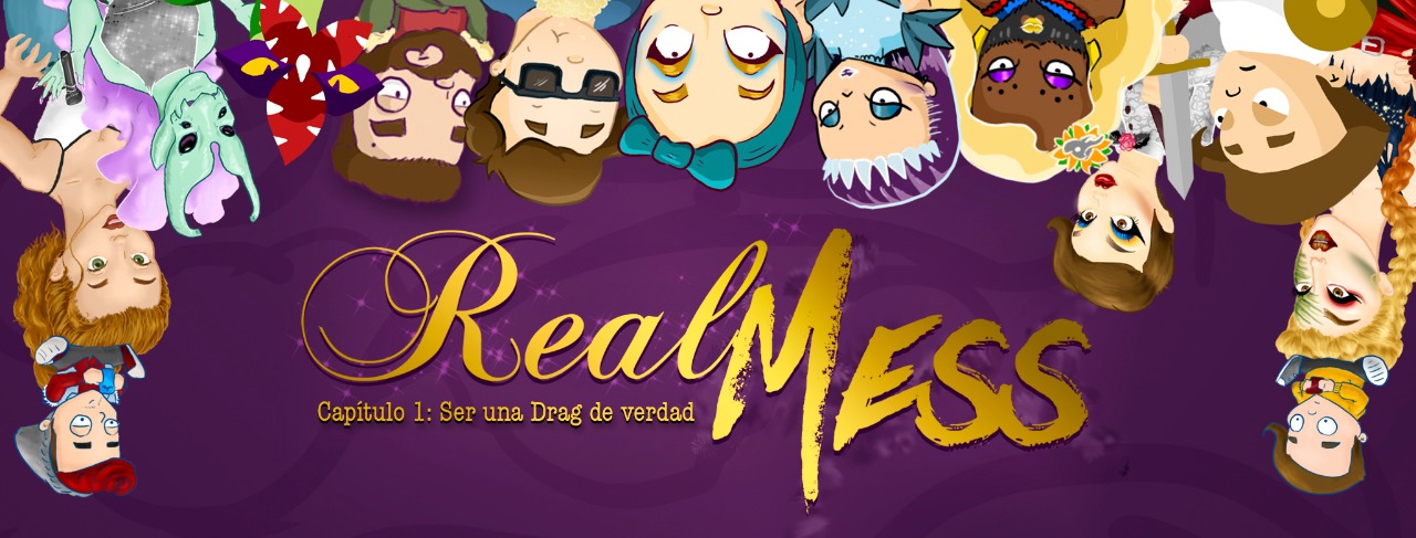 Real mess, tan grande y jugando, dragón, dragón queen, drag queen game, video game,