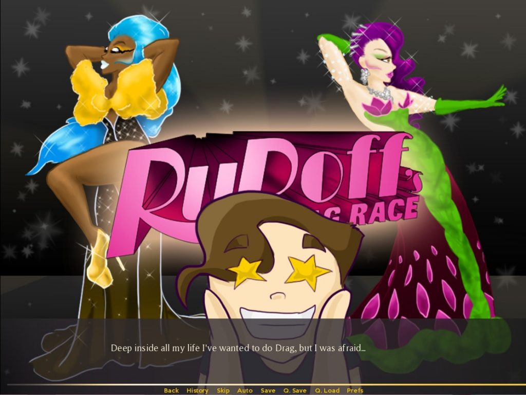 Real mess, tan grande y jugando, dragón, dragón queen, drag queen game, video game,